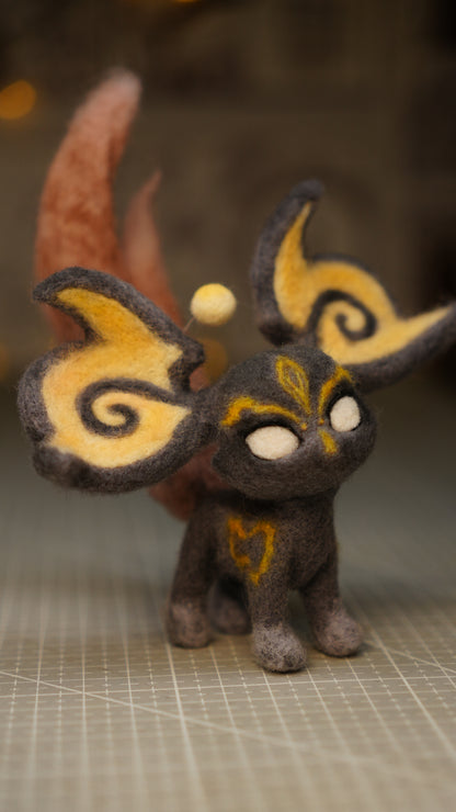 Handmade One-Off Wool Felt Art Doll | "Ghost Golden Ram" (Gui Jin Yang) Mythological Deity & Spirit Beast Set (22cm)